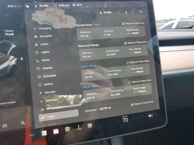 7SAYGDEF6NF398667 - 2022 TESLA MODEL Y GRAY photo 9