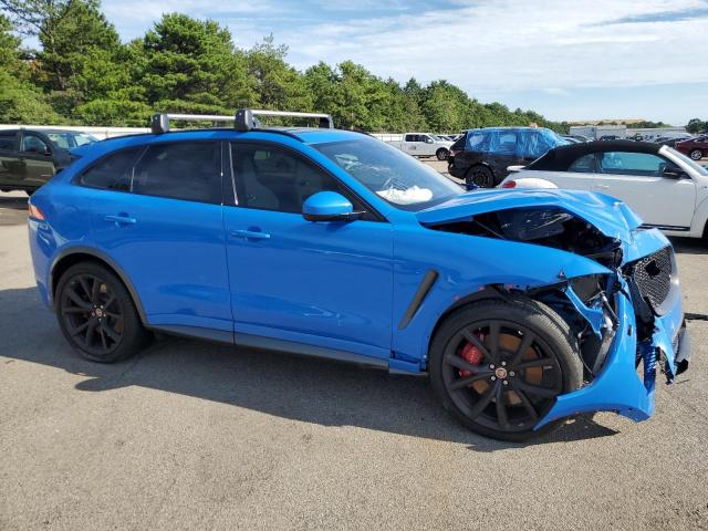 SADCZ2EE9KA615117 - 2019 JAGUAR F-PACE SVR BLUE photo 4