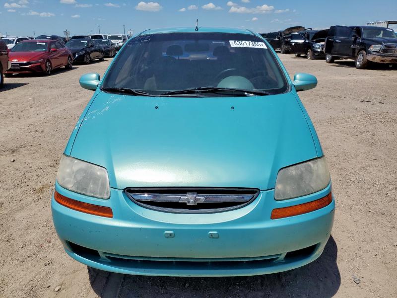 KL1TD526X5B384453 - 2005 CHEVROLET AVEO BASE ტურკოუსი ფოტო 5