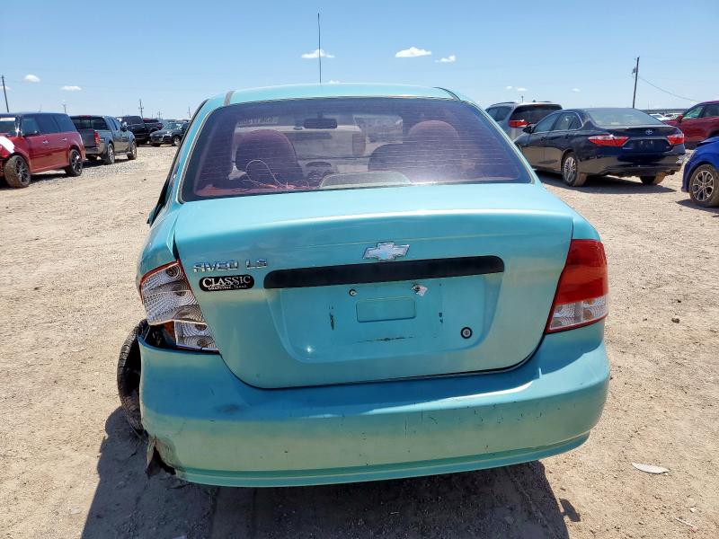 KL1TD526X5B384453 - 2005 CHEVROLET AVEO BASE ტურკოუსი ფოტო 6
