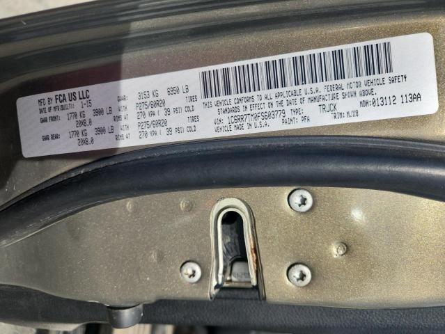 1C6RR7TM0FS603779 - 2015 RAM 1500 SLT GREEN photo 12