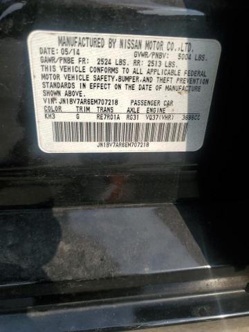 JN1BV7AR6EM707218 - 2014 INFINITI Q50 BASE BLACK photo 12