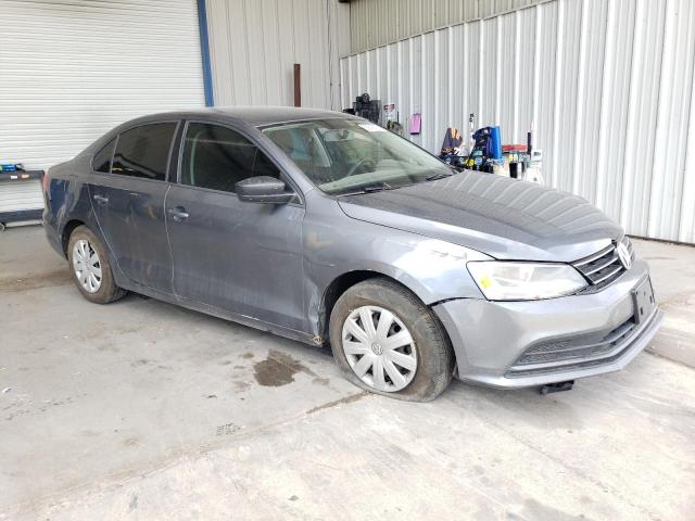 3VW2K7AJ7FM293448 - 2015 VOLKSWAGEN JETTA BASE GRAY photo 4