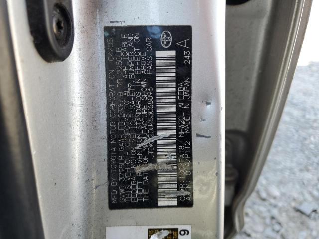 JTDKB20U453068096 - 2005 TOYOTA PRIUS SILVER photo 12