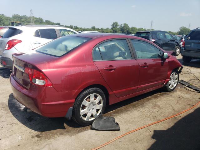 19XFA16539E000420 - 2009 HONDA CIVIC LX BURGUNDY photo 3