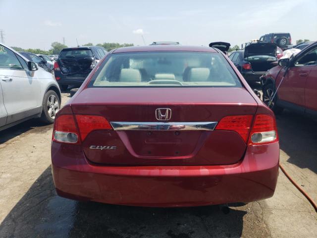 19XFA16539E000420 - 2009 HONDA CIVIC LX BURGUNDY photo 6