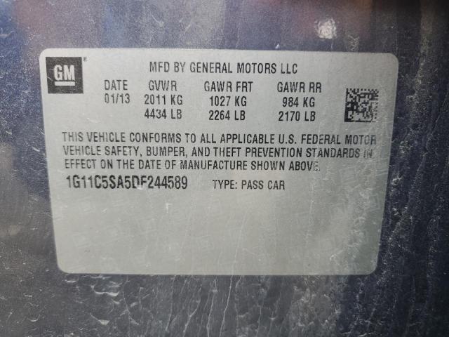 1G11C5SA5DF244589 - 2013 CHEVROLET MALIBU 1LT 蓝色 照片 13