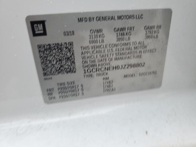 1GCRCNEH0JZ298802 - 2018 CHEVROLET SILVERADO C1500 Ağ foto 12