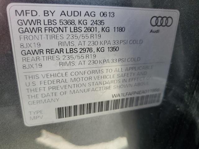 WA1LFAFP4EA011956 - 2014 AUDI Q5 PREMIUM PLUS GRAY photo 12