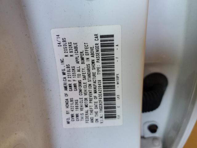 1HGCR2F83EA209408 - 2014 HONDA ACCORD EXL WHITE photo 13