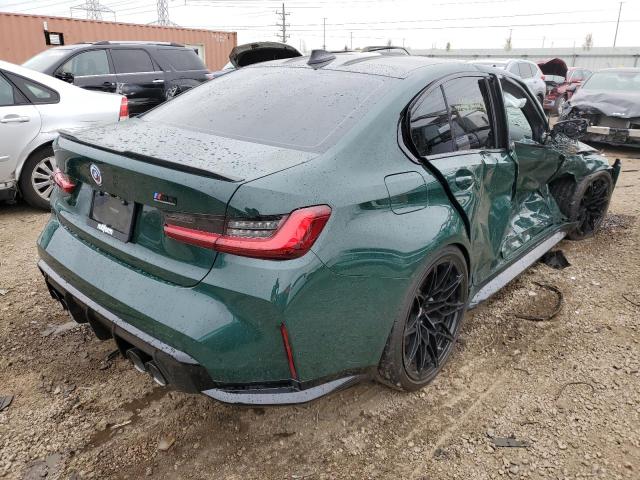 WBS43AY00NFN20909 - 2022 BMW M3 COMPETITION GREEN photo 4