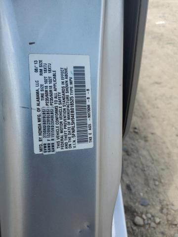 5FNRL5H94EB018525 - 2014 HONDA ODYSSEY TOURING ვერცხლისფერი ფოტო 13