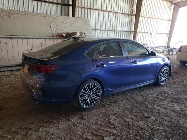 3KPF44AC6ME416632 - 2021 KIA FORTE GT BLUE photo 3