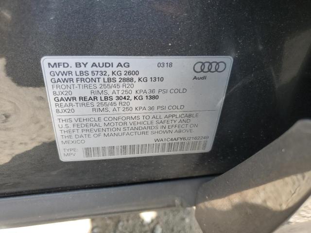 WA1C4AFY6J2162249 - 2018 AUDI SQ5 PRESTIGE GRAY photo 12