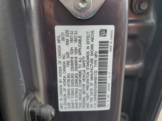 2HKRW2H5XMH681732 - 2021 HONDA CR-V EX GRAY photo 13