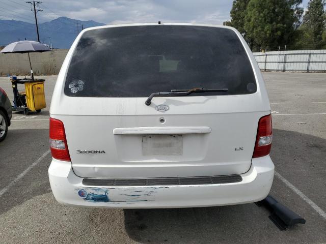 KNDUP132356698897 - 2005 KIA SEDONA EX WHITE photo 6