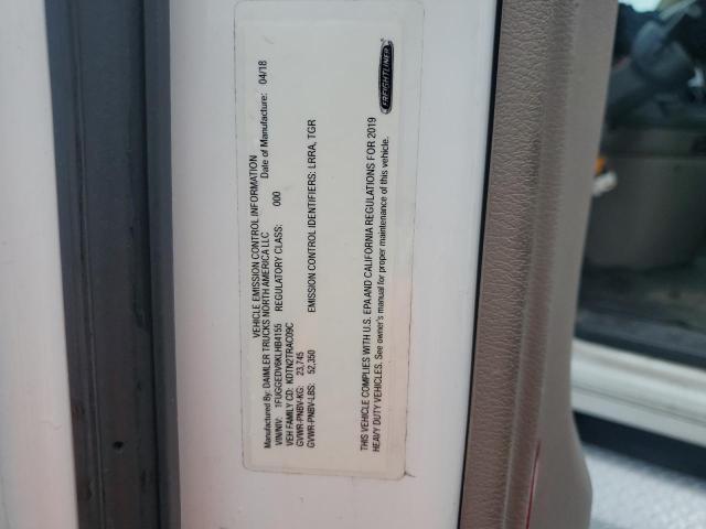 1FUGGEDV6KLHB4155 - 2019 FREIGHTLINER CASCADIA 1 WHITE photo 10