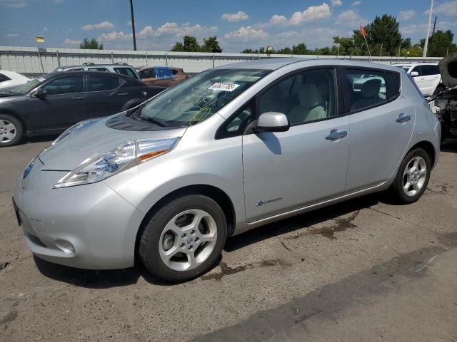 1N4AZ0CP9EC332680 - 2014 NISSAN LEAF S SILVER photo 1