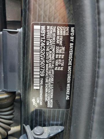 WBY1Z4C52GV507759 - 2016 BMW I3 REX BLACK photo 13