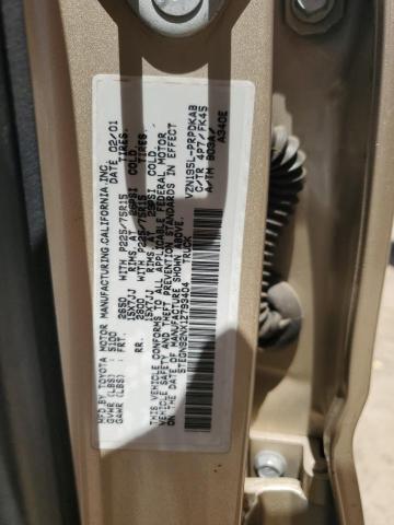 5TEGN92NX1Z793404 - 2001 TOYOTA TACOMA DOUBLE CAB PRERUNNER GOLD photo 12