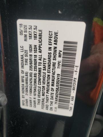 7FARW2H58JE052419 - 2018 HONDA CR-V EX BLACK photo 12