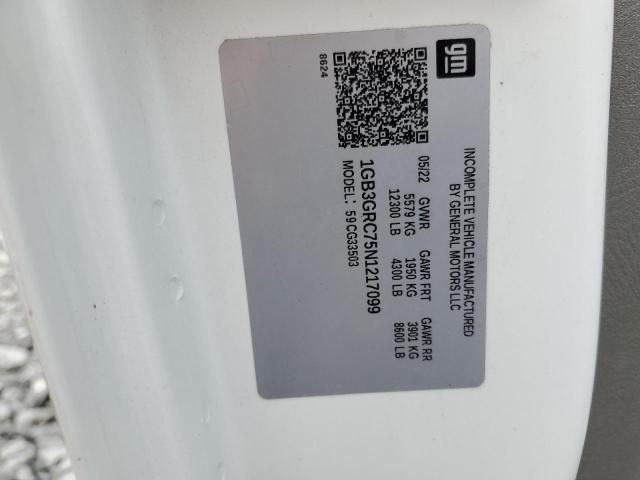 1GB3GRC75N1217099 - 2022 CHEVROLET EXPRESS G3 WHITE photo 13