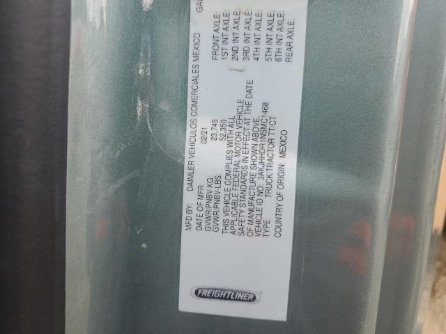 3AKJHHDR1NSMC1468 - 2022 FREIGHTLINER CASCADIA 1 მწვანე ფოტო 10