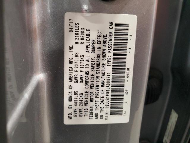 19UUB1F59JA000211 - 2018 ACURA TLX TECH SILVER photo 12
