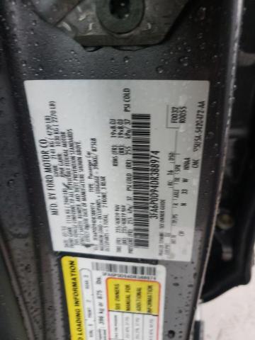 3FA6P0D94DR388974 - 2013 FORD FUSION TITANIUM GRAY photo 10