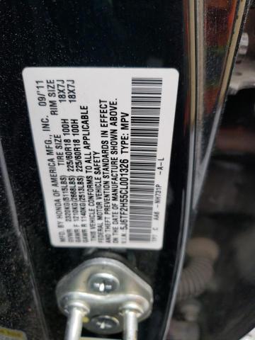 5J6TF2H55CL001326 - 2012 HONDA CROSSTOUR EXL შავი ფოტო 12