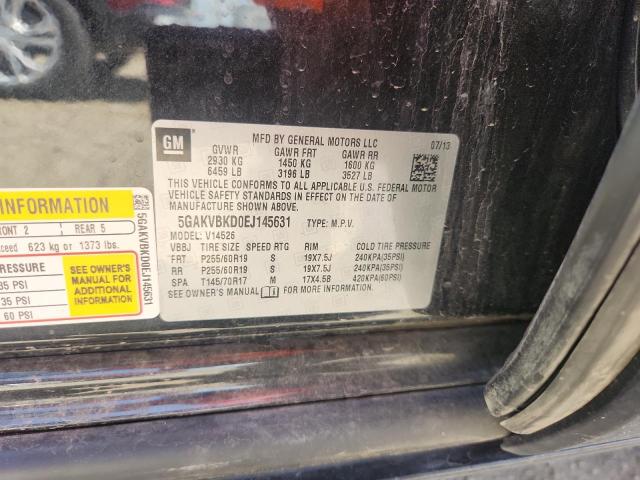 5GAKVBKD0EJ145631 - 2014 BUICK ENCLAVE BLACK photo 13