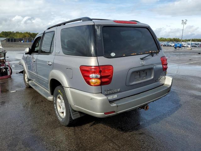 5TDBT44A11S003403 - 2001 TOYOTA SEQUOIA SR5 GRAY photo 3