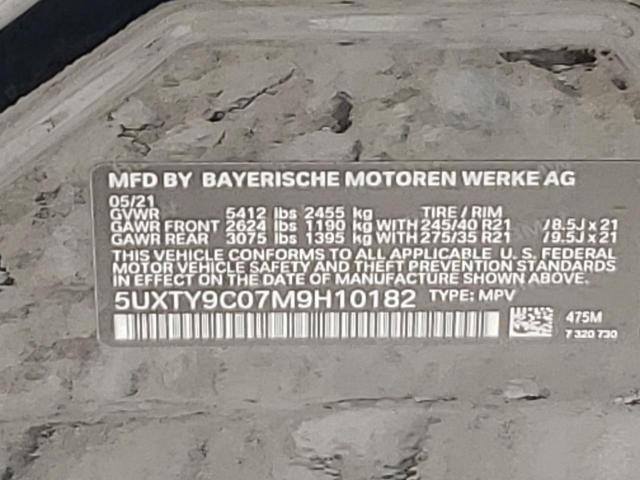 5UXTY9C07M9H10182 - 2021 BMW X3 XDRIVEM40I BLACK photo 12