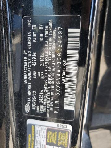 5XXGN4A73DG254597 - 2013 KIA OPTIMA EX BLACK photo 12