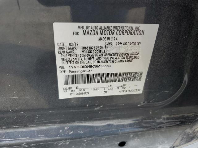 1YVHZ8DH8C5M35583 - 2012 MAZDA 6 I 黑色 照片 13