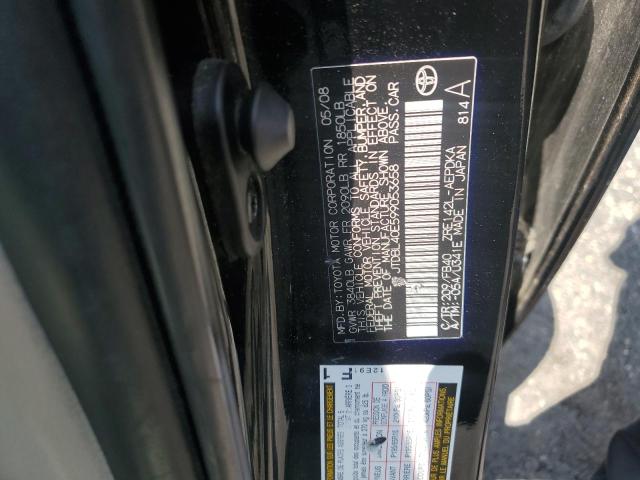 JTDBL40E599053658 - 2009 TOYOTA COROLLA BASE 黑色 照片 12