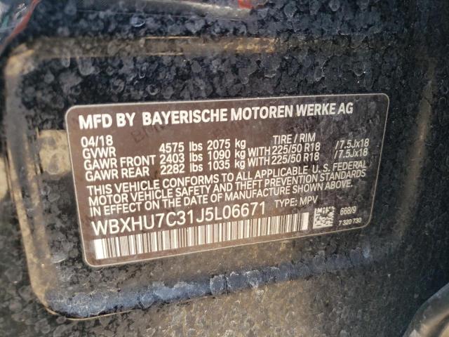 WBXHU7C31J5L06671 - 2018 BMW X1 SDRIVE28I BLACK photo 14