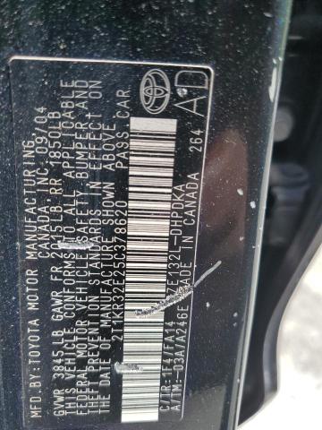 2T1KR32E25C378620 - 2005 TOYOTA COROLLA MA XR BLACK photo 14