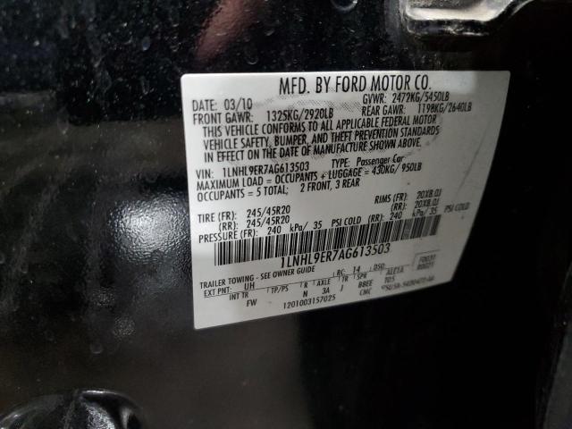 1LNHL9ER7AG613503 - 2010 LINCOLN MKS BLACK photo 12