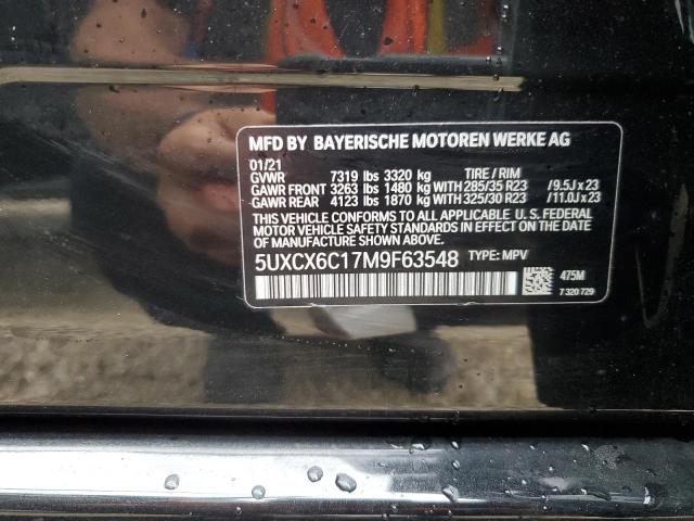 5UXCX6C17M9F63548 - 2021 BMW X7 ALPINA XB7 BLACK photo 10