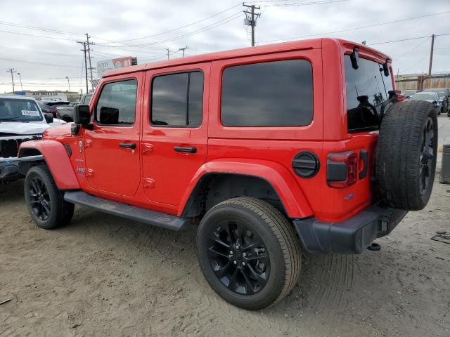 1C4JJXP64MW766076 - 2021 JEEP WRANGLER U SAHARA 4XE RED photo 2