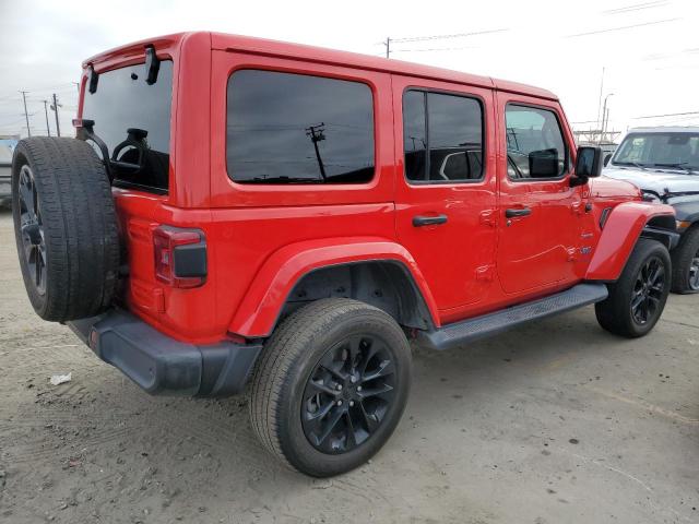 1C4JJXP64MW766076 - 2021 JEEP WRANGLER U SAHARA 4XE RED photo 3
