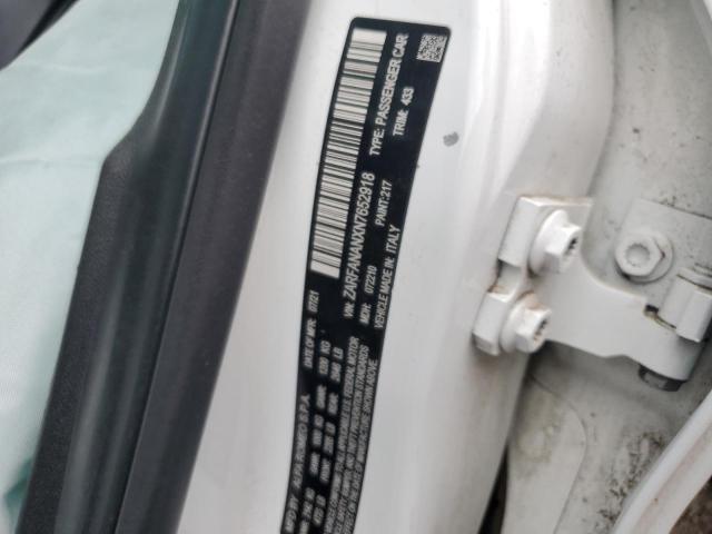 ZARFANANXN7652918 - 2022 ALFA ROMEO GIULIA 白色 照片 12