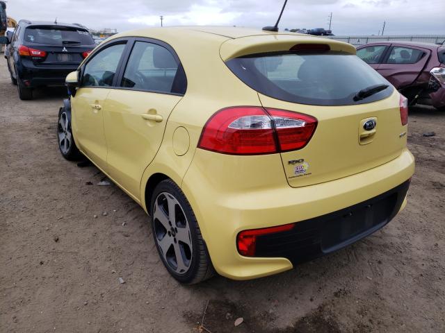 KNADN5A35G6579256 - 2016 KIA RIO EX YELLOW photo 3