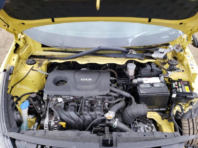 KNADN5A35G6579256 - 2016 KIA RIO EX YELLOW photo 7