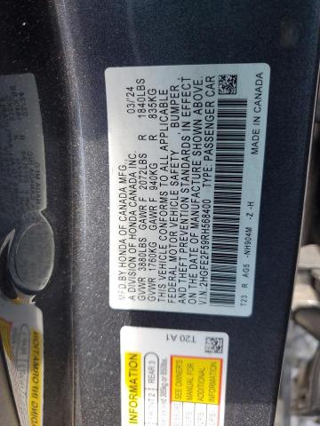 2HGFE2F59RH568400 - 2024 HONDA CIVIC SPORT BLACK photo 13