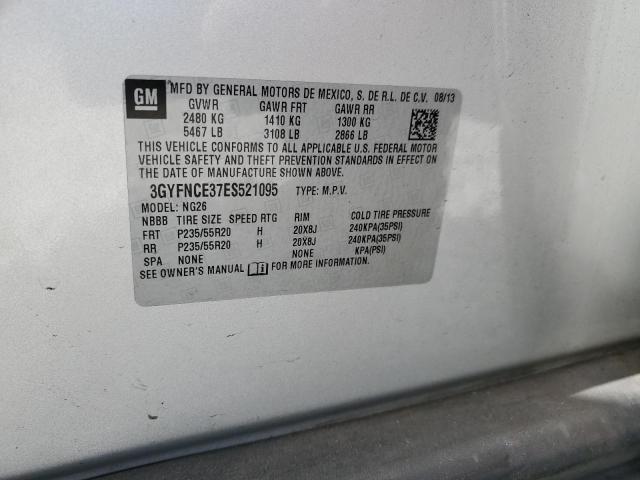 3GYFNCE37ES521095 - 2014 CADILLAC SRX PERFORMANCE COLLECTION SILVER photo 12