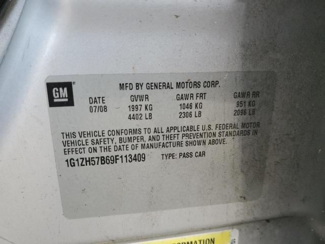 1G1ZH57B69F113409 - 2009 CHEVROLET MALIBU 1LT 银色 照片 12
