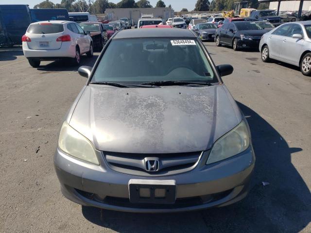 2HGES16595H627311 - 2005 HONDA CIVIC LX GRAY photo 5