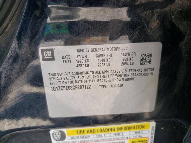 1G1ZC5E08CF207122 - 2012 CHEVROLET MALIBU 1LT შავი ფოტო 23